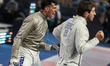 Gallo Miche from Italy after won on Dershwitz From USA during Fencing Wold Championships C...