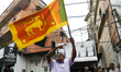 Supporters of newly elected Sri Lankan President Ranil Wickremesinghe celebrate in Colombo...
