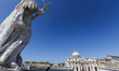 Vatican City, Vatican – April 20, 2014: The view of St. Peter Square in Vatican during the...