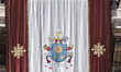 Vatican City, Vatican – April 20, 2014: Pope Francis delivers the traditional 'Urbi et Orb...