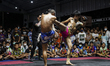 Thai amateur fighters fighting during the 'Fight Club Thailand' group's underground fighti...