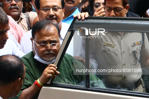 Trinamool Congress (TMC) leader Partha Chatterjee, former education minister and current Industry and Commerce minister, arrested by Enforce...