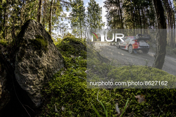 04 LAPPI Esapekka (fin), FERM Janne (fin), Toyota Gazoo Racing WRT, Toyota GR Yaris Rally 1, action during the Rally Finland 2022, 8th round...