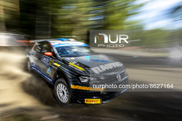 22 KAUR Egon (est), SIMM Silver (est), Volkswagen Polo GTI, action during the Rally Finland 2022, 8th round of the 2022 WRC World Rally Car...