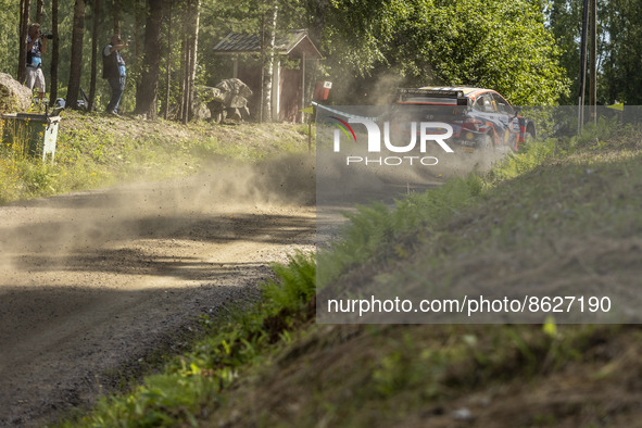 11 NEUVILLE Thierry (bel), WYDAEGHE Martijn (bel), Hyundai Shell Mobis World Rally Team, Hyundai i20 N Rally 1, action during the Rally Finl...