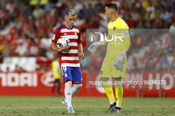 Jose Callejon, of Granada CF  during the City of Granada Trophy match between Granada CF and Malaga CF at Nuevo Los Carmenes Stadium on Augu...