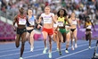 Mary Moraa of Kenya wins the 800m final during the athletics at Alexander Stadium in Perry...
