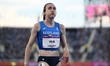 Laura Muir of Scotland puffs her cheeks after coming third in the 800m during the athletic...