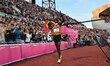 Jacob Kiplimo of Uganda celebrates winning the 5000m during the athletics at Alexander Sta...