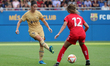 Marta Torrejon and Patricia Teixido during the friendly match between Barcelona and AEM Ll...