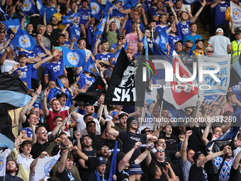 The new singing section in the stadium ahead of kickoff during the Premier League match between Leicester City and Brentford at the King Pow...