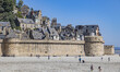 Mont-Saint-Michel tidal island with the magnificent medieval monastic buildings and the Ab...