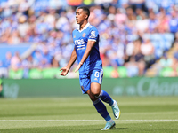 Youri Tielemans of Leicester City gestures during the Premier League match between Leicester City and Brentford at the King Power Stadium, L...