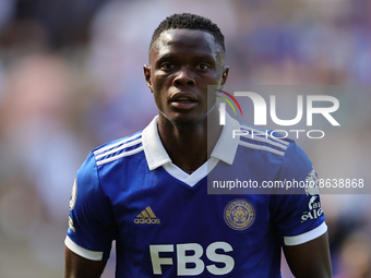 Patson Daka of Leicester City during the Premier League match between Leicester City and Brentford at the King Power Stadium, Leicester on S...