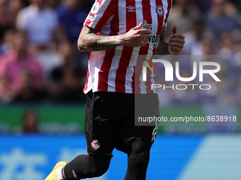 Pontus Jansson of Brentford during the Premier League match between Leicester City and Brentford at the King Power Stadium, Leicester on Sun...