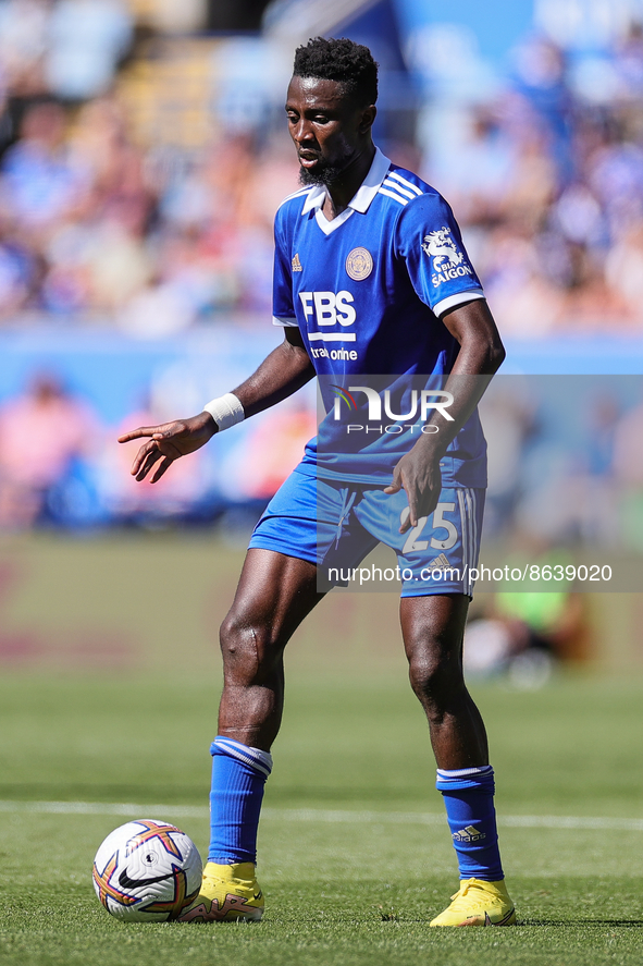 Wilfred Ndidi of Leicester City in action during the Premier League match between Leicester City and Brentford at the King Power Stadium, Le...