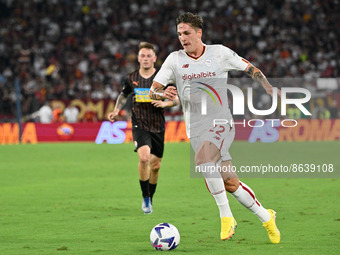 Nicolo' Zaniolo (AS Roma) during the Pre-Season Friendly 2022/2023  match between AS Roma vs Shakhtar Donetsk  at the Olimpic Stadium in Rom...