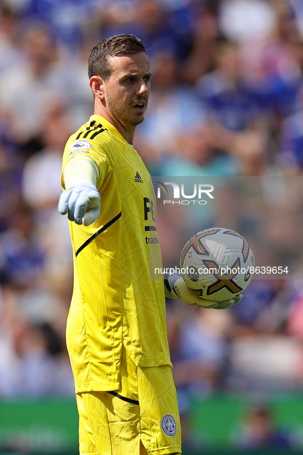 Danny Ward of Leicester City during the Premier League match between Leicester City and Brentford at the King Power Stadium, Leicester on Su...