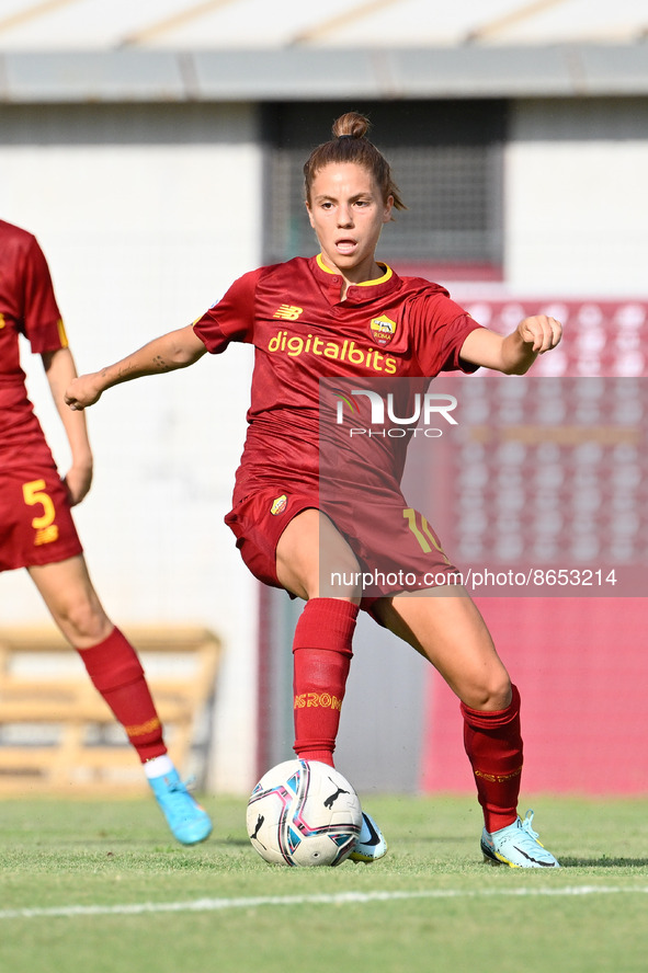 Manuela Giugliano (AS Roma Women)  during the Pre-Season Friendly 2022/2023  match between AS Roma Women vs Fiorentina Femminile at the Coni...