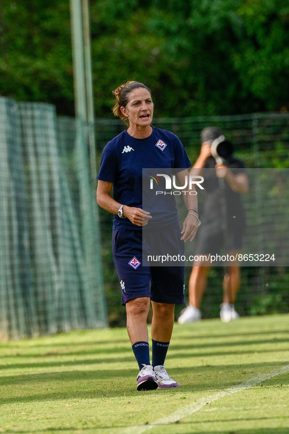 Patrizia Panico coach of Fiorentina Femminile during the Pre-Season Friendly 2022/2023  match between AS Roma Women vs Fiorentina Femminile...