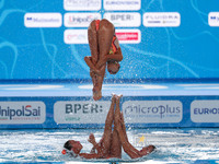 Team Swittzerland during the Syncro European Acquatics Championshis - Artistic Swimming (day1) on August 11, 2022 at the Foro Italico in Rom...