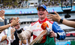 ROWLAND Oliver (gbr), Mahindra Racing, Mahindra M7Electro, portrait podium during the 2022...