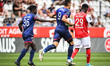 Komnen ANDRIC of Clermont celebrate his goal with Alidu SEIDU of Clermont during the Frenc...