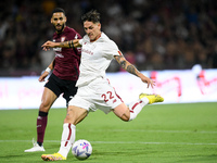 Nicolo' Zaniolo of AS Roma during the Serie A match between US Salernitana 1919 and AS Roma at Stadio Arechi, Salerno, Italy on 14 August 20...