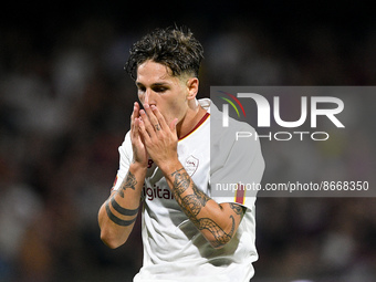 Nicolo' Zaniolo of AS Roma looks dejected during the Serie A match between US Salernitana 1919 and AS Roma at Stadio Arechi, Salerno, Italy...