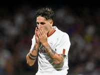 Nicolo' Zaniolo of AS Roma looks dejected during the Serie A match between US Salernitana 1919 and AS Roma at Stadio Arechi, Salerno, Italy...