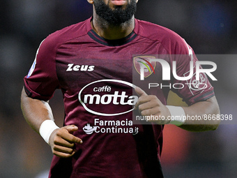 Tonny Vilhena of US Salernitana 1919 looks on during the Serie A match between US Salernitana 1919 and AS Roma at Stadio Arechi, Salerno, It...