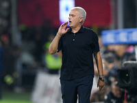 Jose' Mourinho manager of AS Roma yells during the Serie A match between US Salernitana 1919 and AS Roma at Stadio Arechi, Salerno, Italy on...