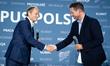 Donald Tusk, Rafal Trzaskowski in Olsztyn, Poland on August 27, 2021 