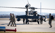 U.S. Air Force Sikorsky UH-60 Black Hawk landed at Rzeszow-Jasionka Airport in Poland on 1...