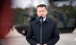 Polish Defense Minister Mariusz Blaszczak during the ceremony of signing the contract for...