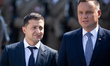Wolodymyr Zelenski and Andrzej Duda in Warsaw, Poland on August 31, 2019 