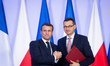 Emmanuel Macron and Mateusz Morawiecki in Warsaw, Poland on February 3, 2020 