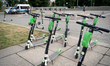 Electric scooters in Warsaw, Poland on June 23, 2021 