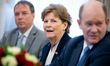 Jeanne Shaheen in Warsaw, Poland on February 21, 2022 