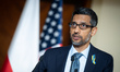 CEO of Alphabet and Google Sundar Pichai in Warsaw, Poland on March 29, 2022 