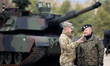 Polish Major General Maciej Jablonski and US General John S. Kolasheski during the ceremon...