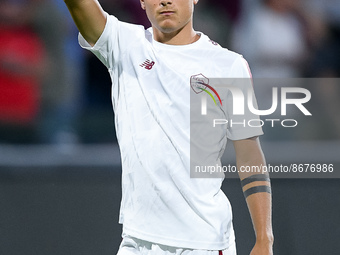 Paulo Dybala of AS Roma gestures during the Serie A match between US Salernitana 1919 and AS Roma at Stadio Arechi, Salerno, Italy on 14 Aug...