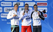 MILAK Kristof, MARTON Richard (HUN) and RAZZETTI Alberto (ITA) during the LEN European Swi...