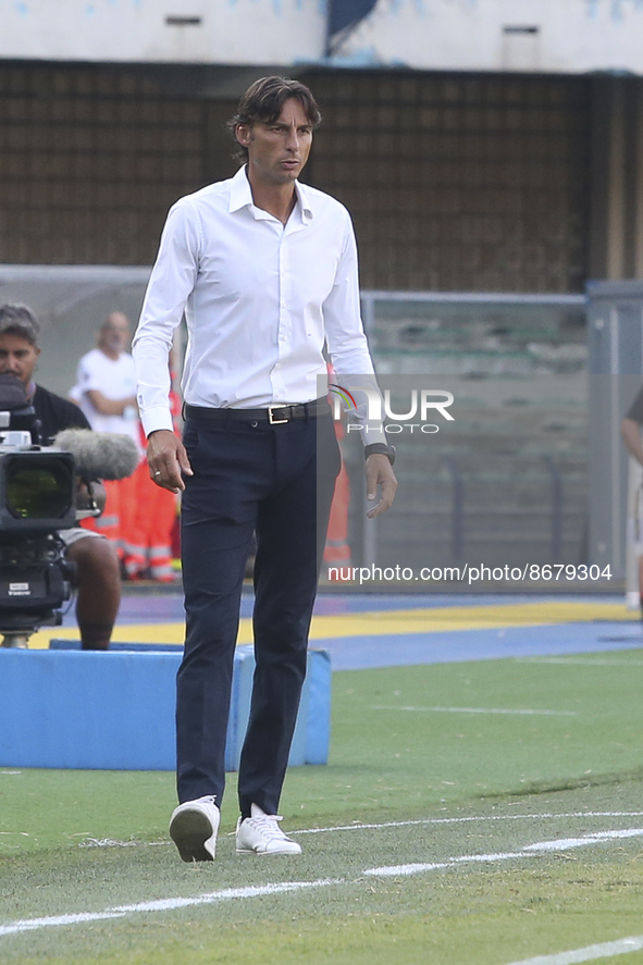 Gabriele Cioffi Head Coach of Hellas Verona FC during Hellas Verona vs SSC Napoli, 1° Serie A Tim 2022-23 game at Marcantonio Bentegodi Stad...