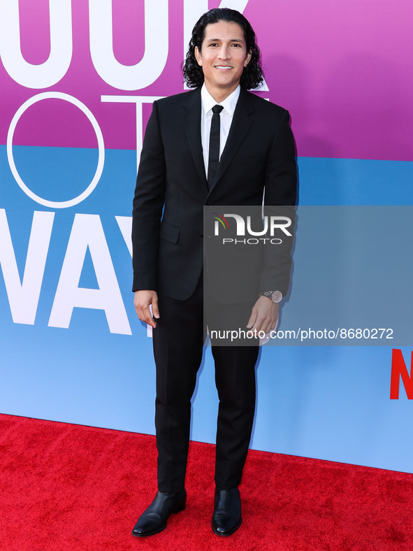 American actor Danny Ramirez arrives at the Los Angeles Premiere Of Netflix's 'Look Both Ways' held at the Netflix Tudum Theater on August 1...