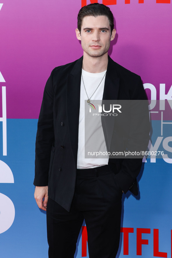 American actor David Corenswet arrives at the Los Angeles Premiere Of Netflix's 'Look Both Ways' held at the Netflix Tudum Theater on August...
