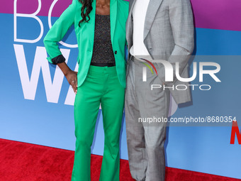 American actress Sufe Bradshaw and boyfriend/actor Matt Atwater arrive at the Los Angeles Premiere Of Netflix's 'Look Both Ways' held at the...