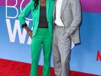 American actress Sufe Bradshaw and boyfriend/actor Matt Atwater arrive at the Los Angeles Premiere Of Netflix's 'Look Both Ways' held at the...