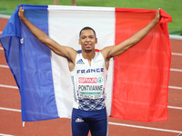 Jean Marc Pontvianne of France Bronze medal during the Athletics, Men&#39;s Triple Jump at the European Championships Munich 2022 on August...