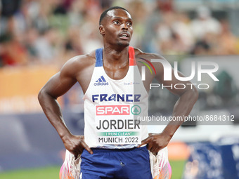 Thomas Jordier of France during the Athletics, Men&#39;s 400m at the European Championships Munich 2022 on August 17, 2022 in Munich, German...